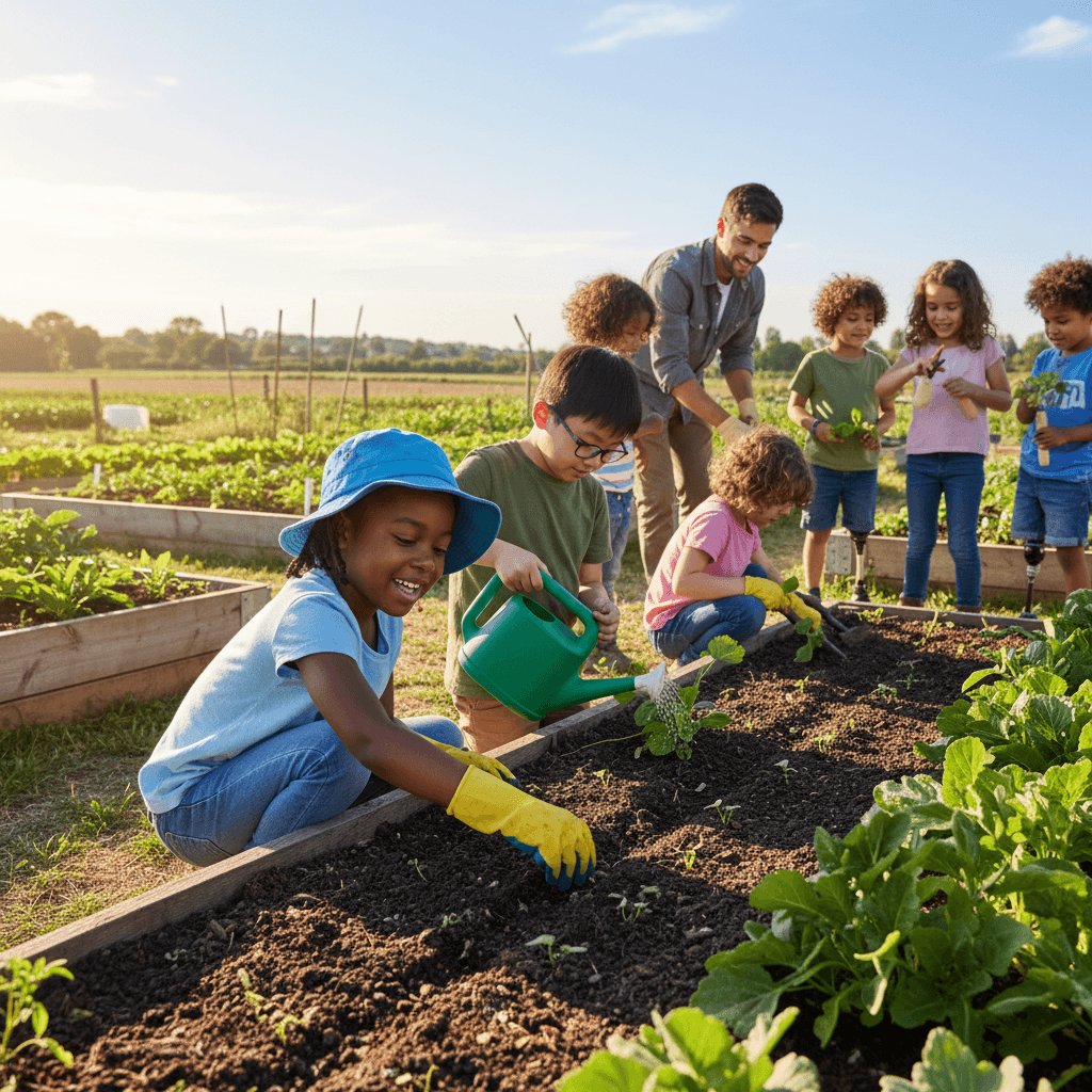 Children's workshops: learning to grow food